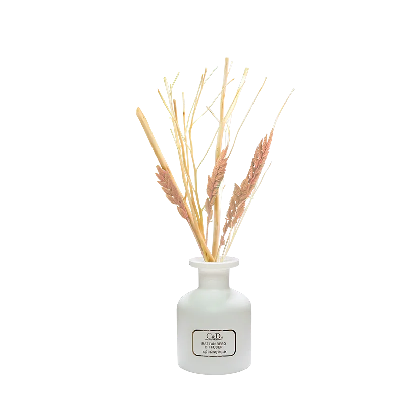 C&D Short Time Full Extension Home Decoration Artificial Flower Aroma Reed Diffuser for Birthday Gift Eco-friendly Liquid