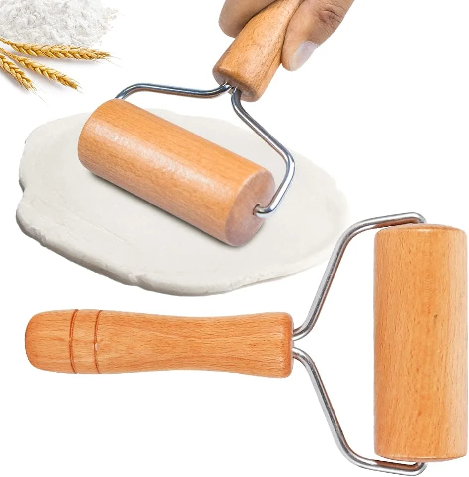 Rolling Pin for Pizza Dough Cookie Dumpling Small Baking Roller Wooden Toys & Pastry Multi-functional Non-stick Wooden Wood