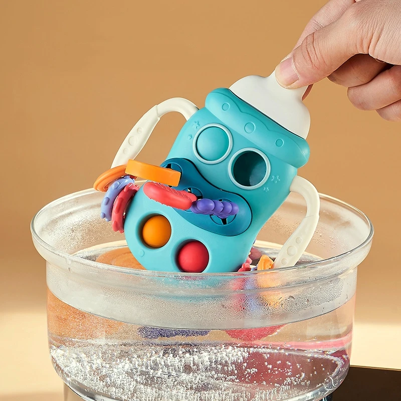 Baby Early Education Soft Grip Training Finger Pressing Soothing Funny Toys