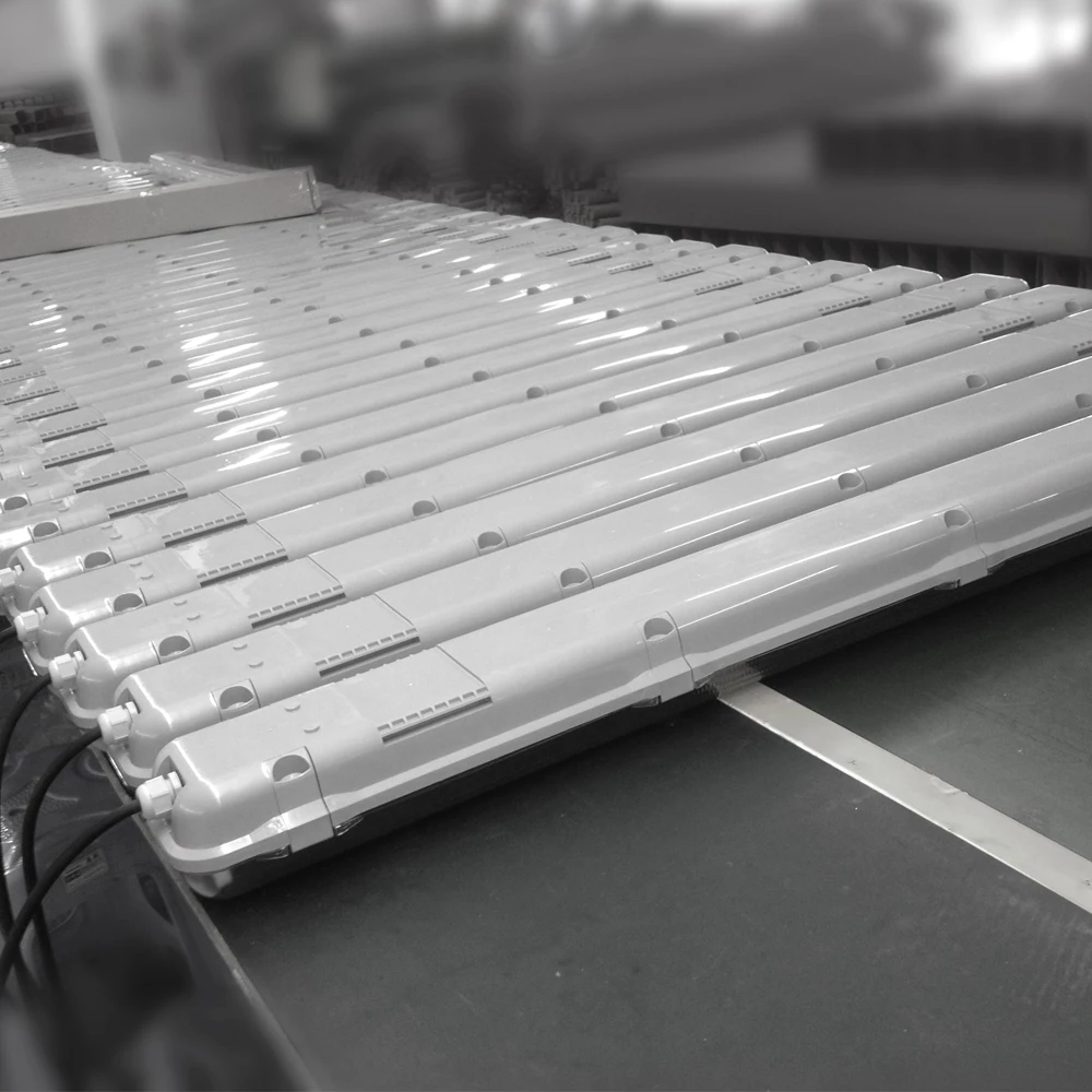 IP65 Waterproof Linear LED Tri-proof Tube LED Batten Light 18W 36W 48W 2FT 4FT Fluorescent T8 LED Triproof Tube Fixtures
