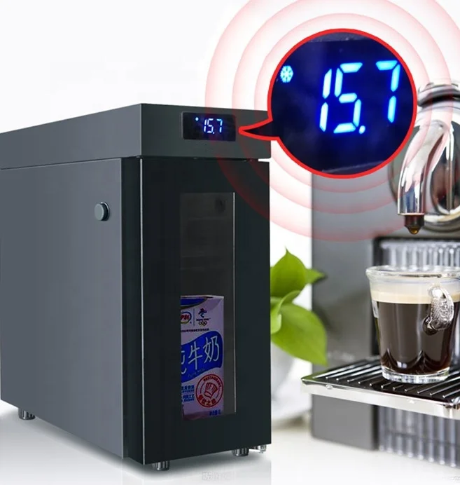 2-6degree Compressor Chilling milk display fridge milk based coffee drinks mini milk fridge for coffee machine with tube