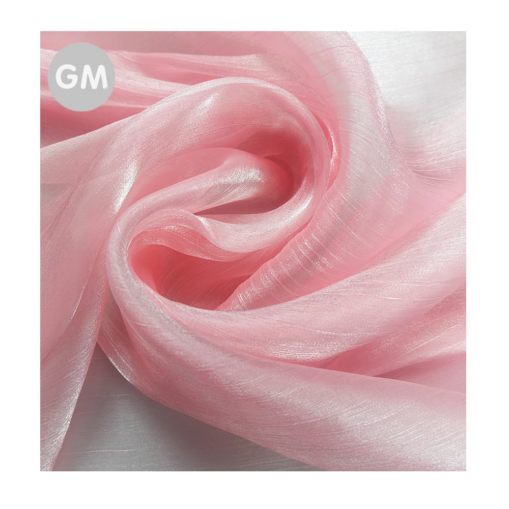 Glitter Organza 100%polyester Lurex Shinny Crepe Organza Fabric Dress Glitter Voile Organza Tulle