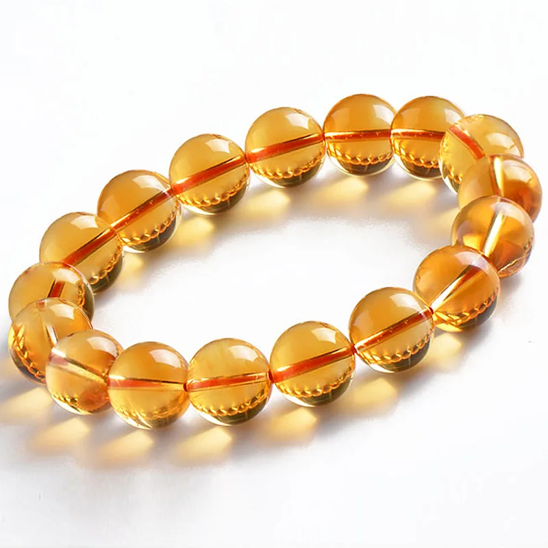 High quality hot selling natural stone elastic rope Amber Bracelet jewelry