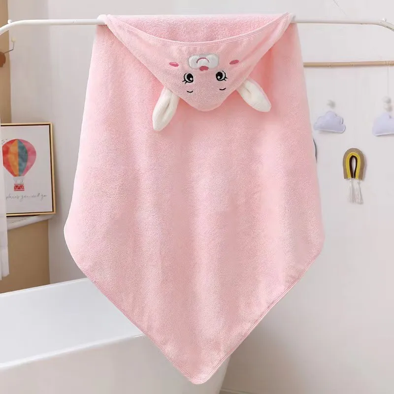 Bathrobe Coral Fleece Hooded Bath towel Baby Wholesale Kid Spa Robe