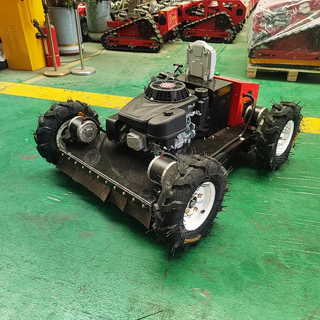 Remote control slope mower garden self-walking lawn river bank weeder bush mower
