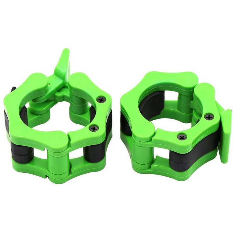 50mm Custom Logo Nylon Fitness Training Gym Multi Color 50mm High Quality Pair Clamp Weightlifting Barbell Collars