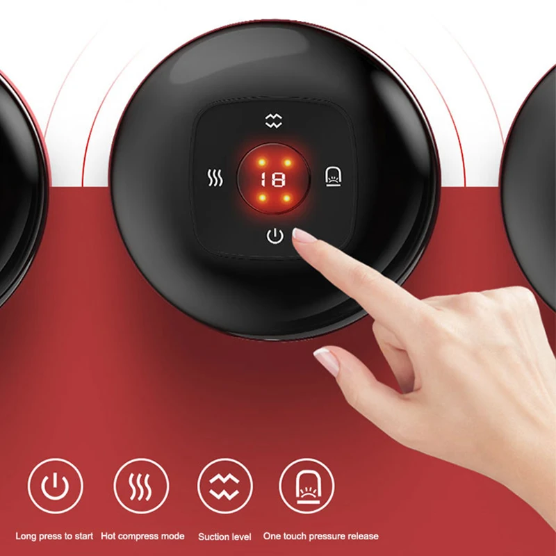 OEM Chinese Vacuum Therapy Cupping Cups Machine Massager Tool Smart Electric Cupping Device