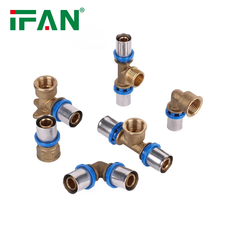 IFAN Customized Forged Bathroom Plumbing Brass Fitting PEX Pipe PEX Press Fitting