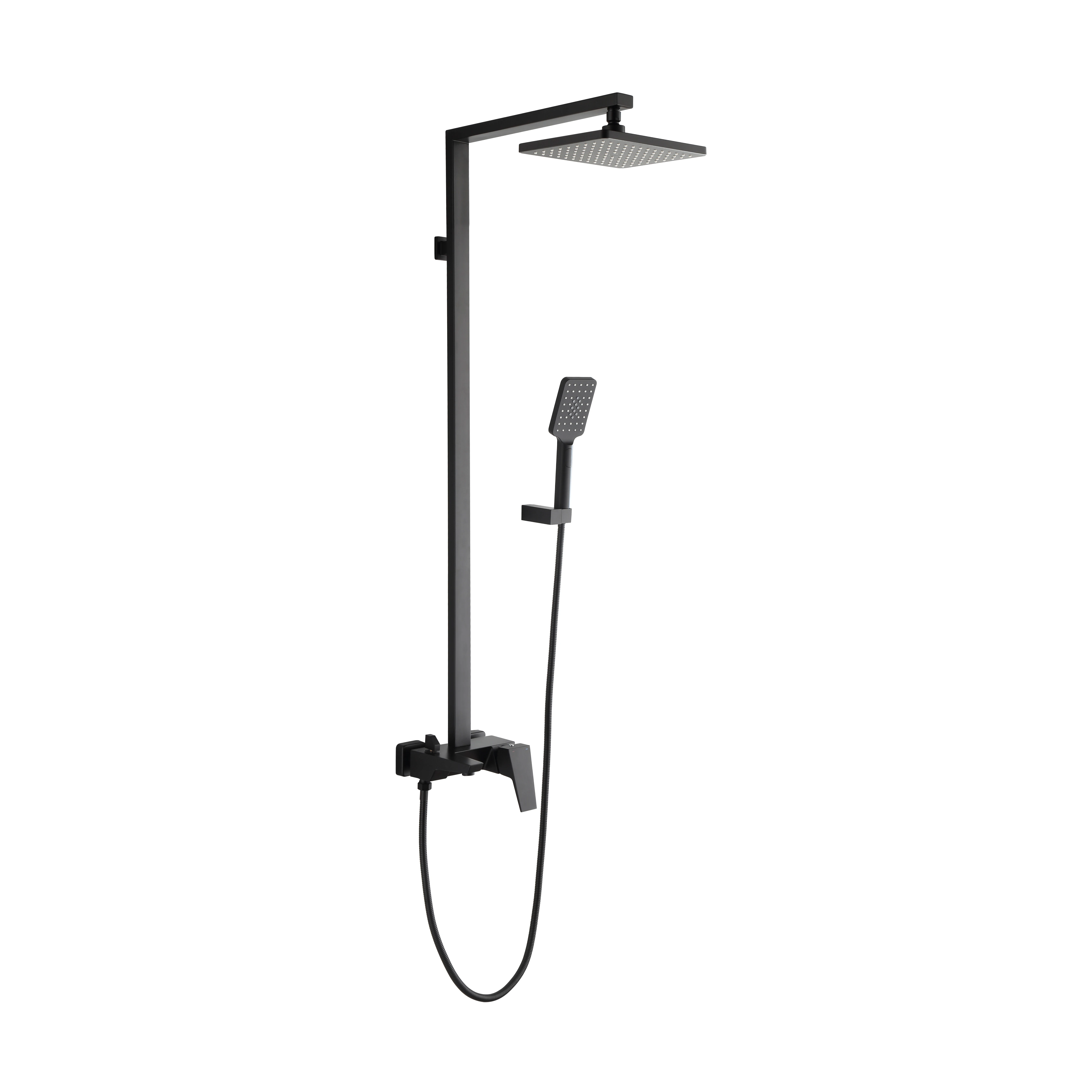 Contemporary & Traditional  Square Classic Style Shower Faucets Hot & Cold Water Mixer Chrome  for hotels shower with slider