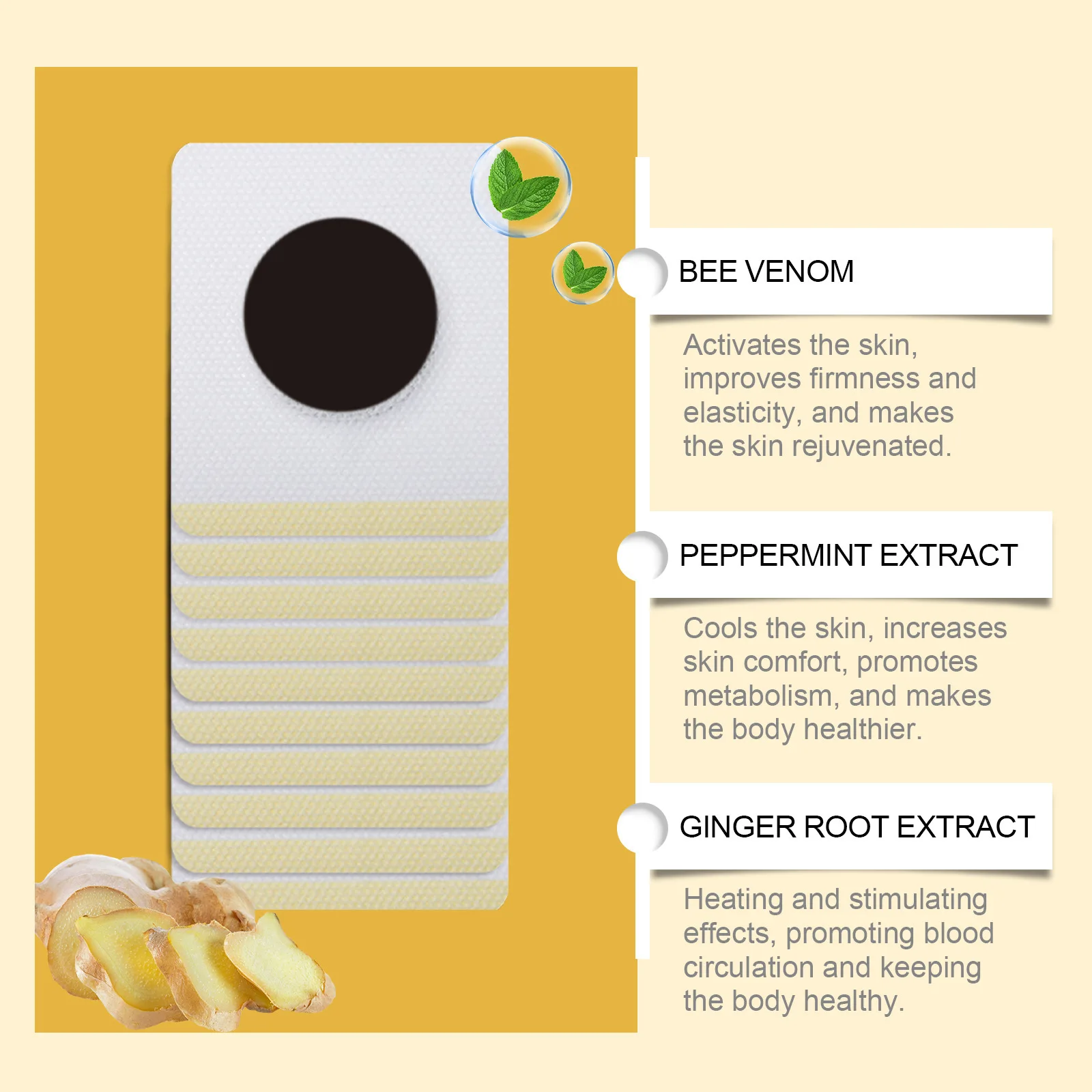 bee venom slimming patch slim patches belly fat burn body care patch health care supplies