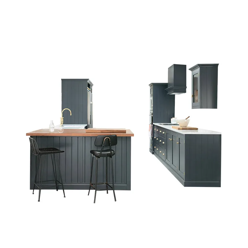 Custom Modern american style small oak office modulated kitchen cabinet sets designs with sink
