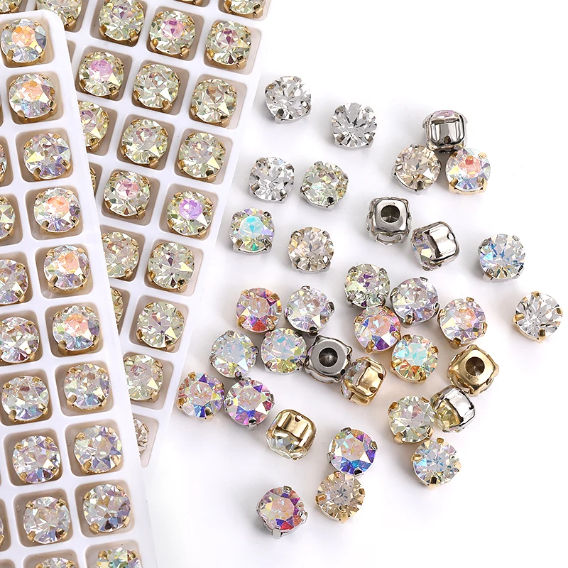 Xichuan  Factory Sale  Xirius Shape Glass Crystal  Claw Rhinestones  with Copper for Jewelry Accessories and clothes  bags