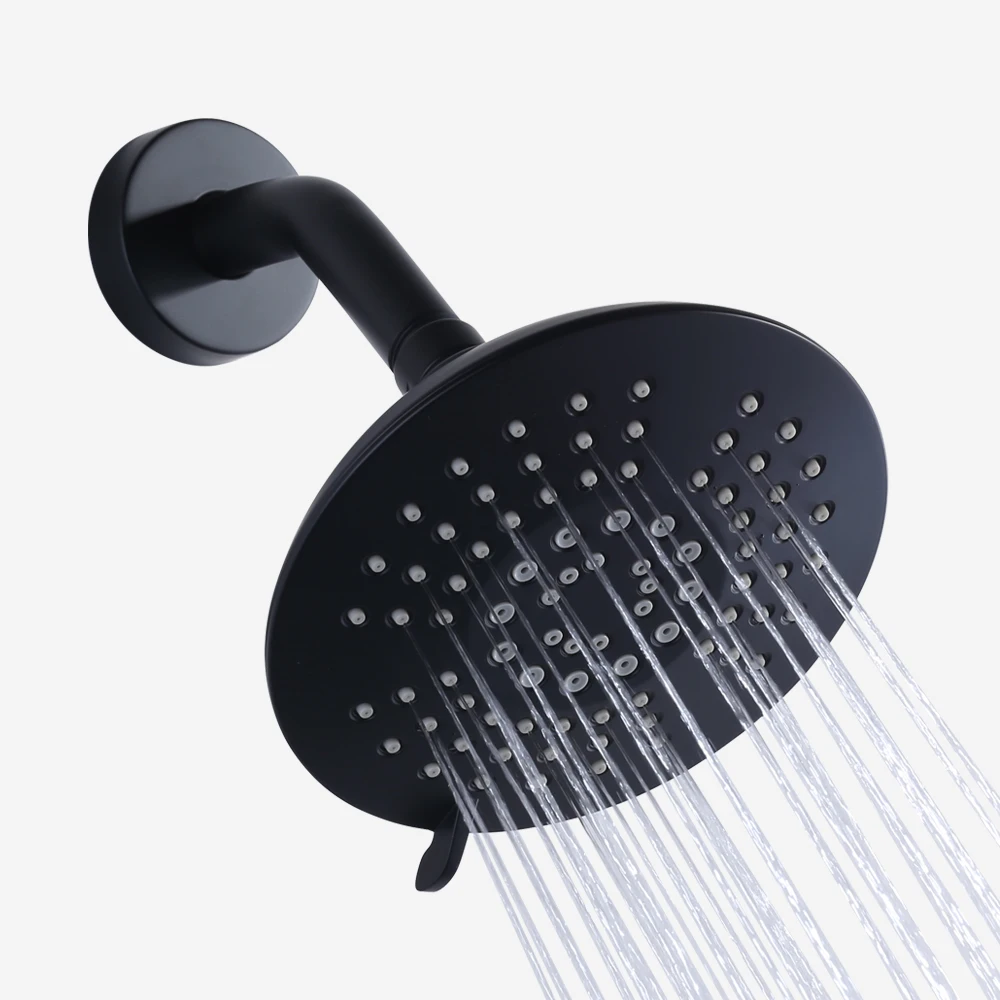 Матовый черный круглый душевой набор для ванной комнаты настенный смеситель душа дождевая Душевая система