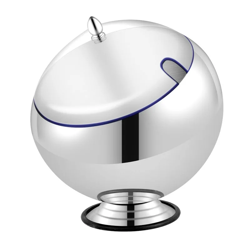 Stainless Steel Slant Sauce Bowl Buffet Seasoning Jar Container Fruit Salad Spherical Bowls Serving Tableware Bowl With Lid