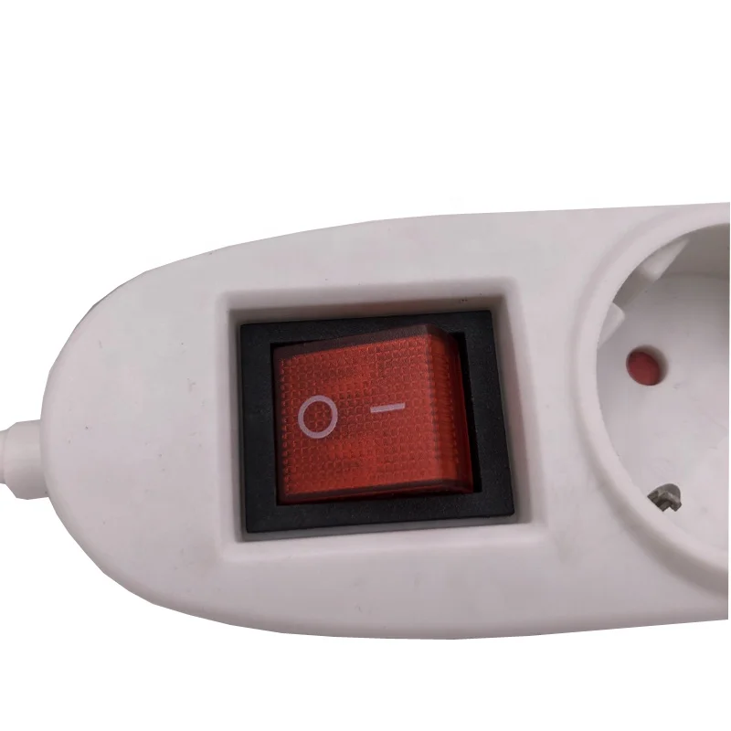 4 outlet German type extension socket with switch