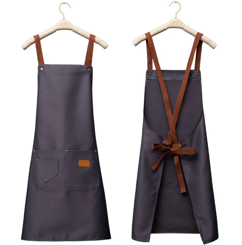 Sale Custom Apron Canvas Oil-Proof Canvas Apron Waterproof Canvas Restaurant Waterproof Apron