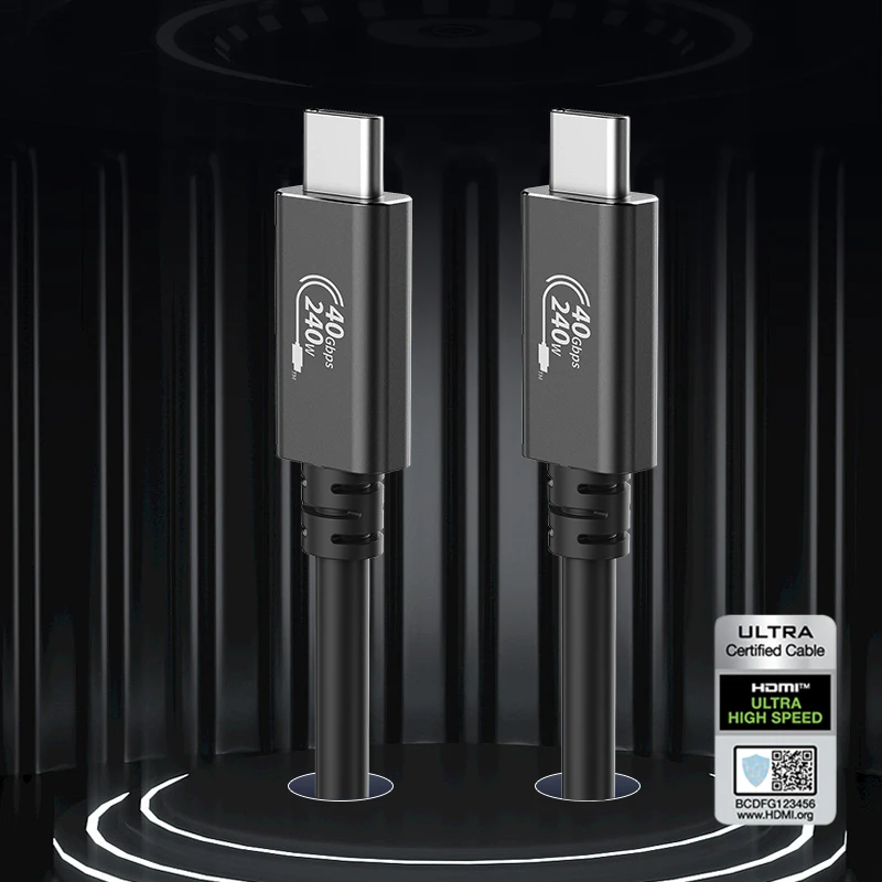 USB 4.0 C Cable For Samsung Google Pixel 100W PD 5A QC 4.0 Fast Charging USB C to USB C Data Cable