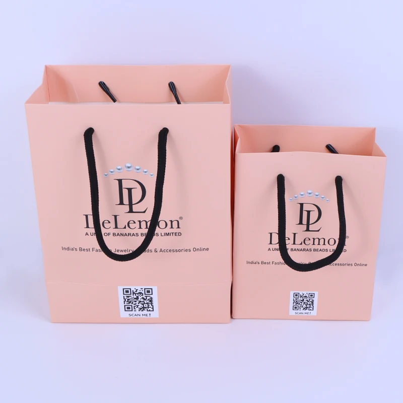 Luxury Custom Logo Design Retail Gift Paper Bag with Handle Clothing Jewellery Cosmetics Perfume Food Fur Packaging Promotions