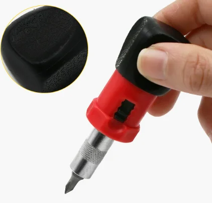 6.35mm Internal Hexagonal Interface Front and Back Small Ratchet Screwdriver Handle Plastic Industrial Natural Original Brand -