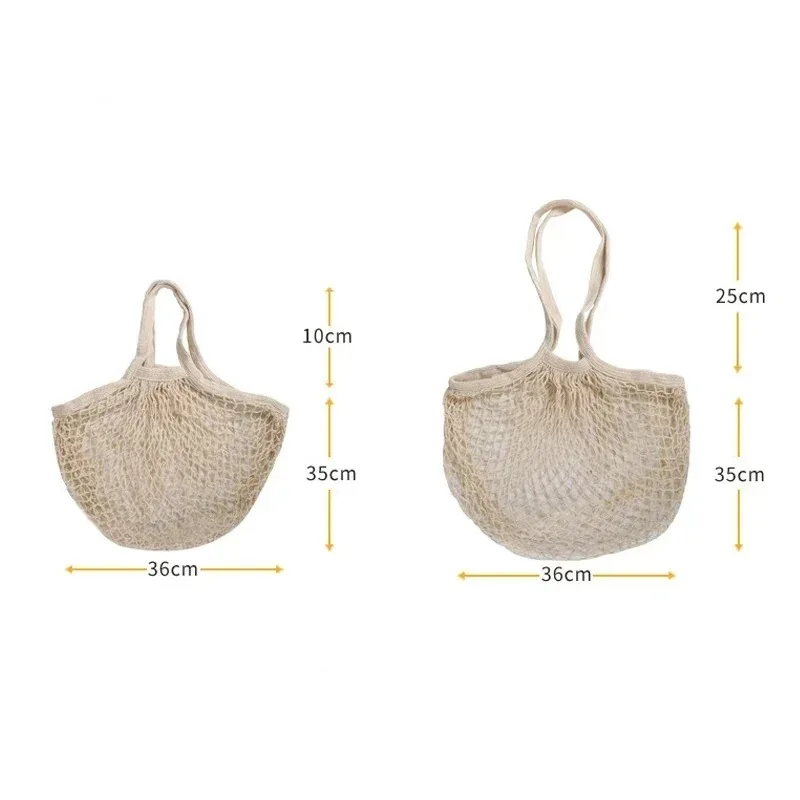Shopping Bags Canvas Portable Mesh Net Bag Reusable Foldable Fruit Vegetable Storage Bag Handbag