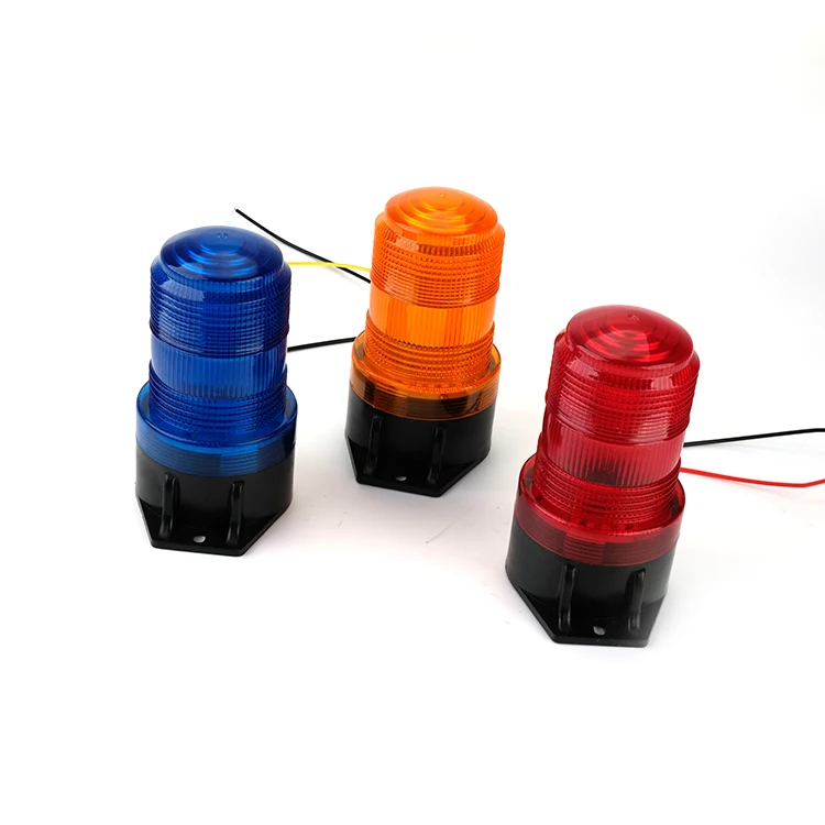 Custom 12v 24v amber red blue car led flashing warning light