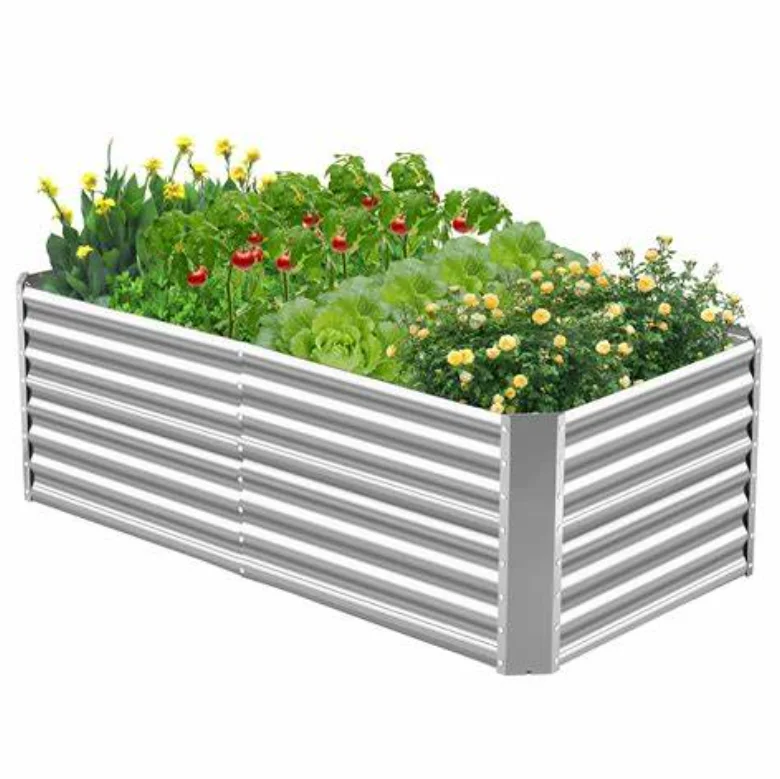 Square Large Raised Galvanized Planter Bed