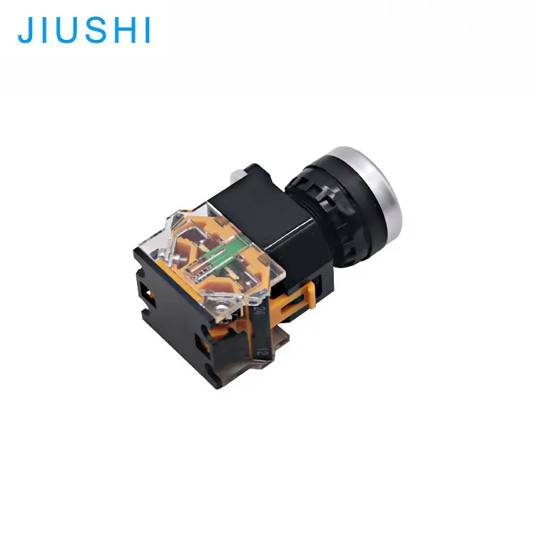 LA38-11BNZS latching push button switch 22mm flat head with the lock red green yellow blue white black