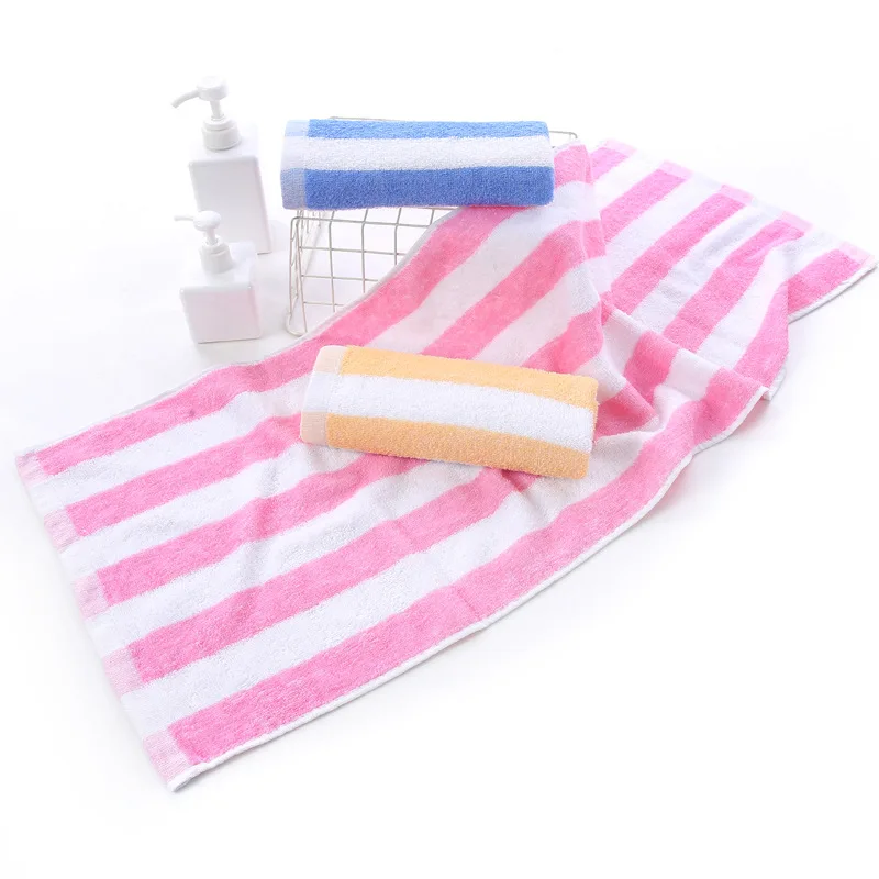 Пляжное полотенце из 100% хлопка в стиле оверсайз. Полотенце для бассейна Cabana в полоску для взрослых. (35*90 см)