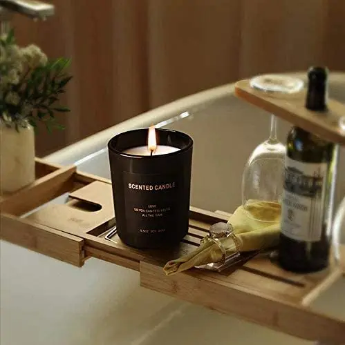 
200ml customized logo popular matt black candle jar container which can store 30 hours wax for office bathroom 