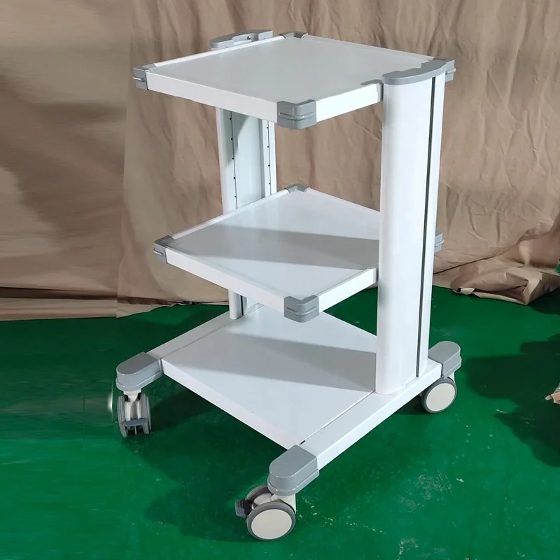 Height Adjustable Mobile Workstation Laptop Cart Monitor Medical Trolley Hospital Clinic Medical Tablet Trolley