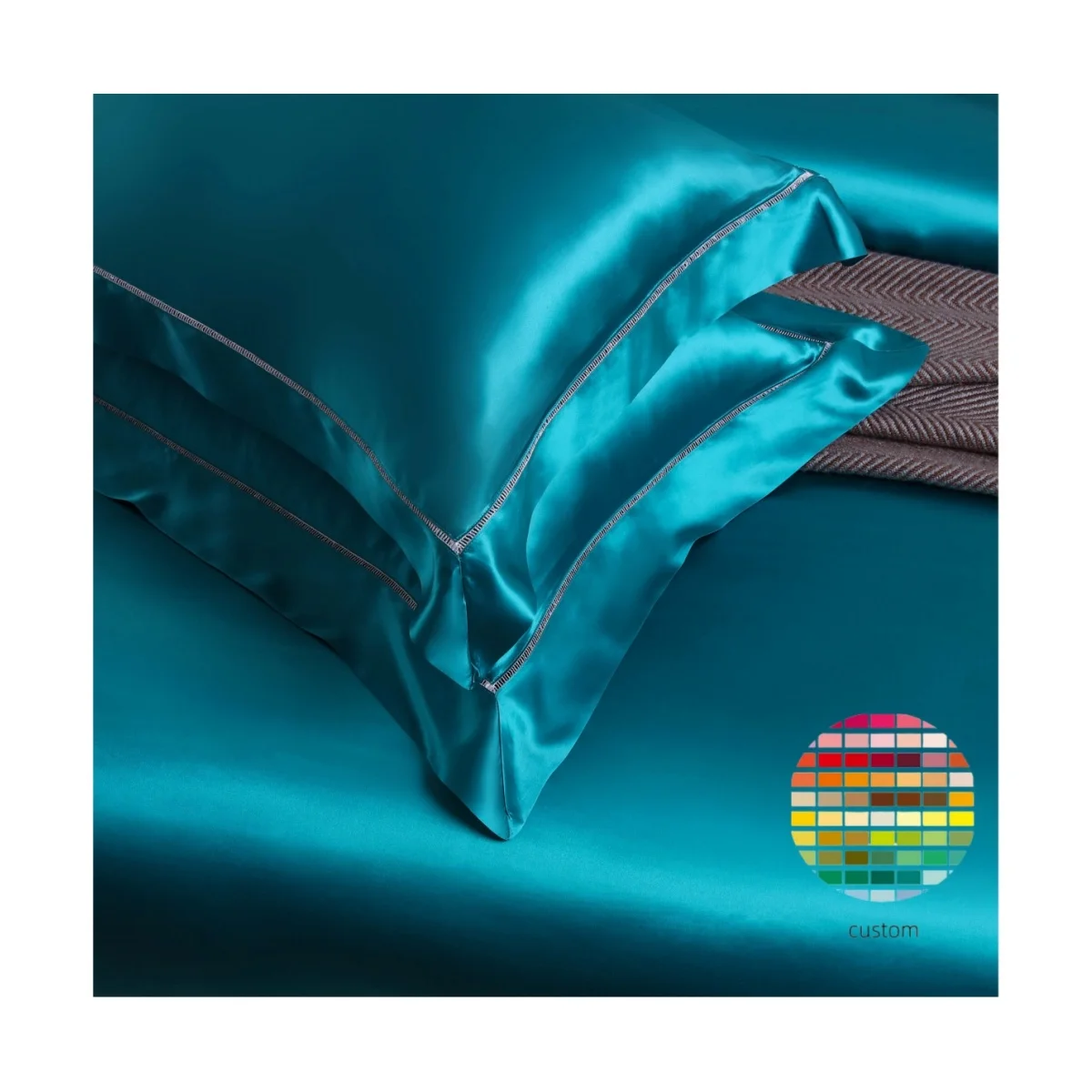 Luxury Pillow Cover 19/22/25 mm 100% Natural Silk Pillowcase Set 100%Mulberry Silk Pillow Case Zipper Envelope for Hair and Skin