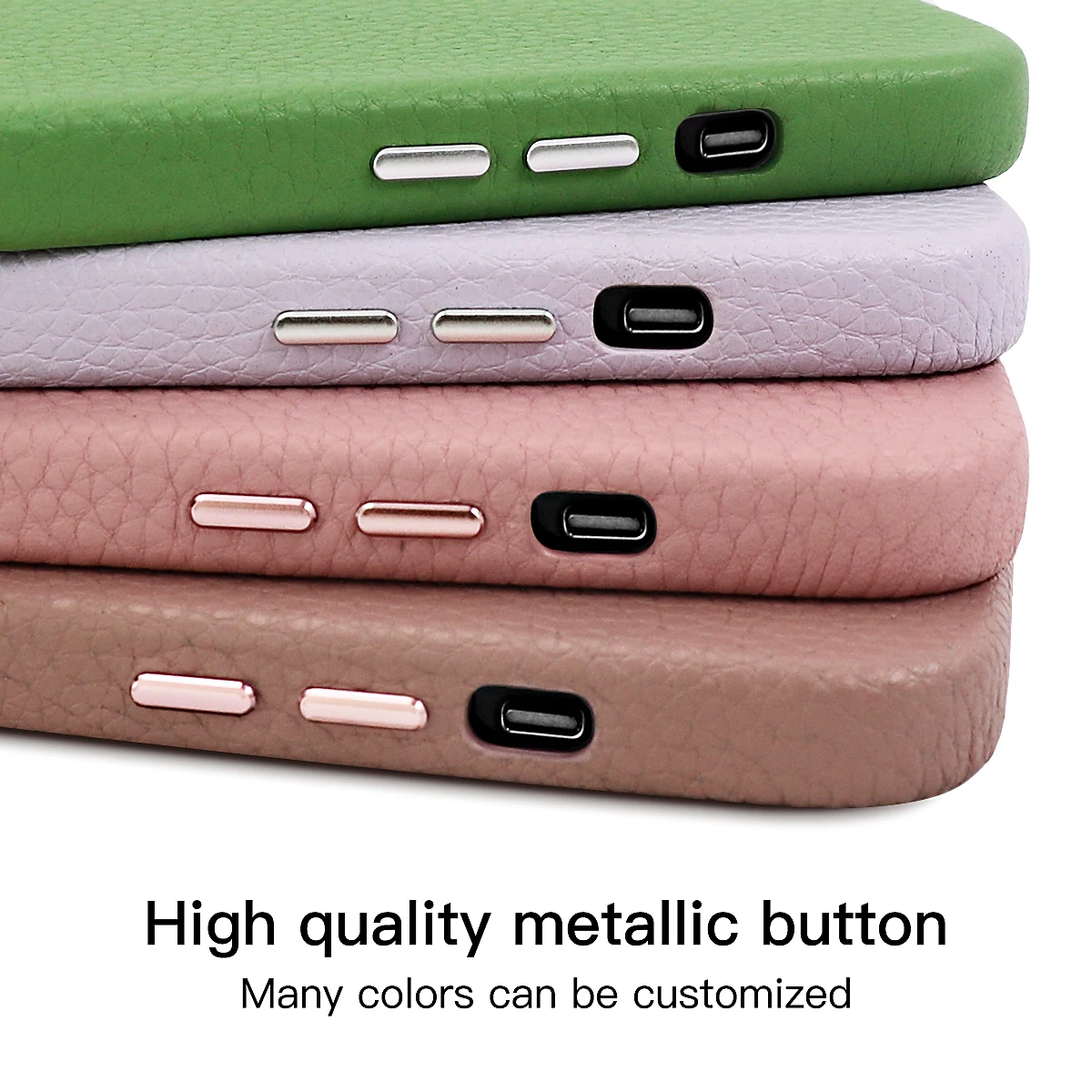 High Quality Leather Fully cover Slim Pebble Grain Mobile Phone Case for iPhone 13