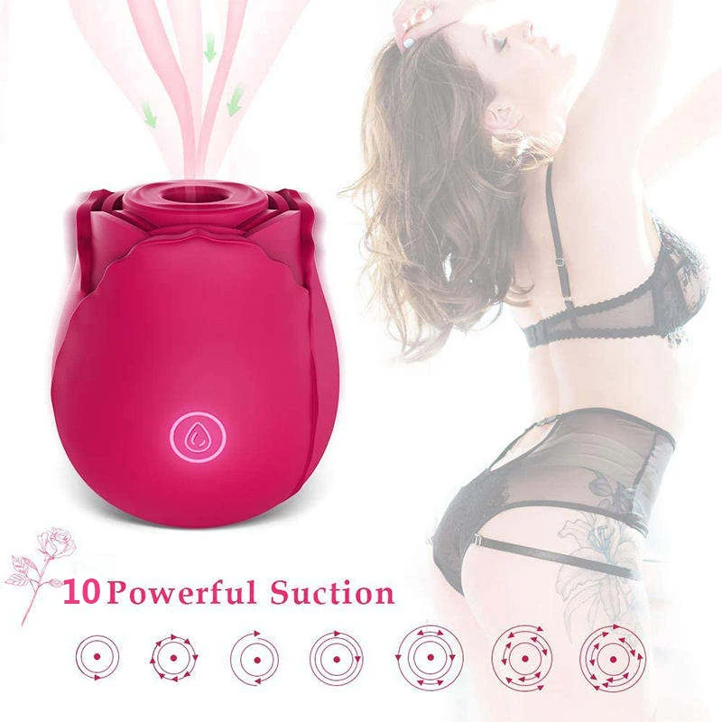 HMJ Wholesale nipple clitoral sucking vibrating personal massager adult sex toys juguete sexual sucker women rose vibrator