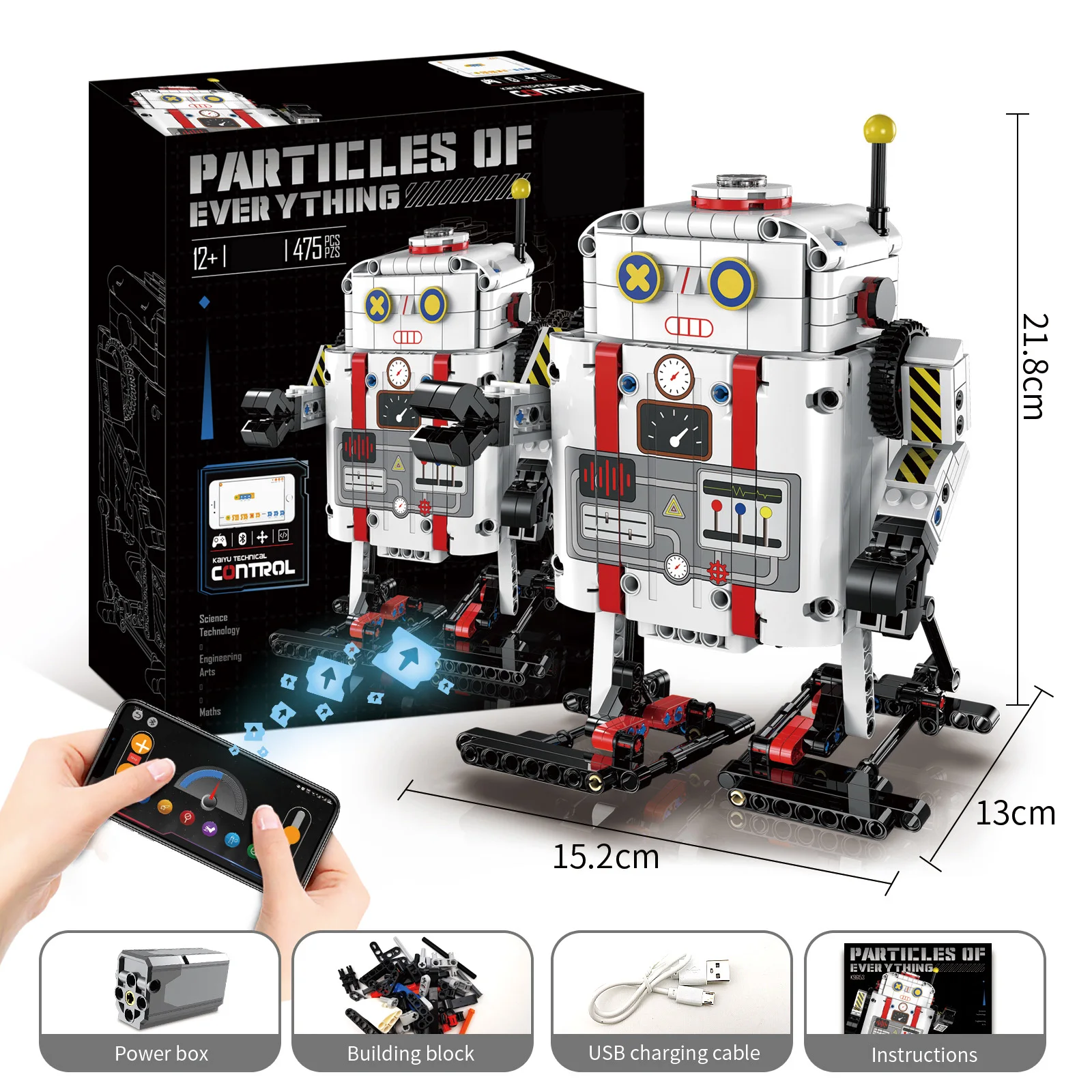App Application Module Remote Control Walking Ai Cute Robot Diy Puzzle Assembling Programming Technology Building Blocks Toys