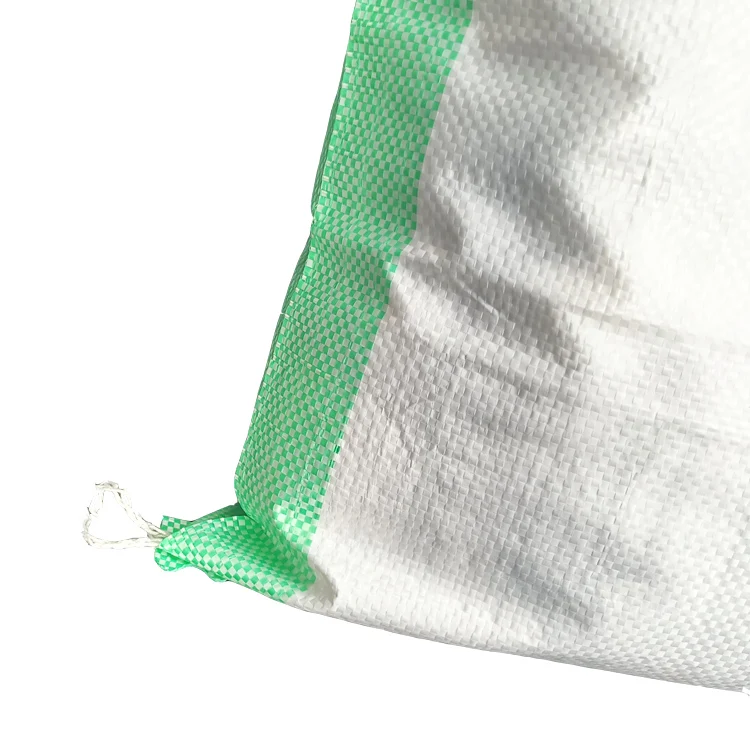 white color polypropylene pp woven sack bag for packing rice flour wheat grain food
