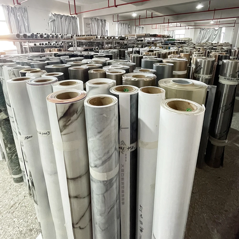 Modem Style Marble designs Interior Decorative Self Adhesive PVC Membrane Foil for PVC Panel