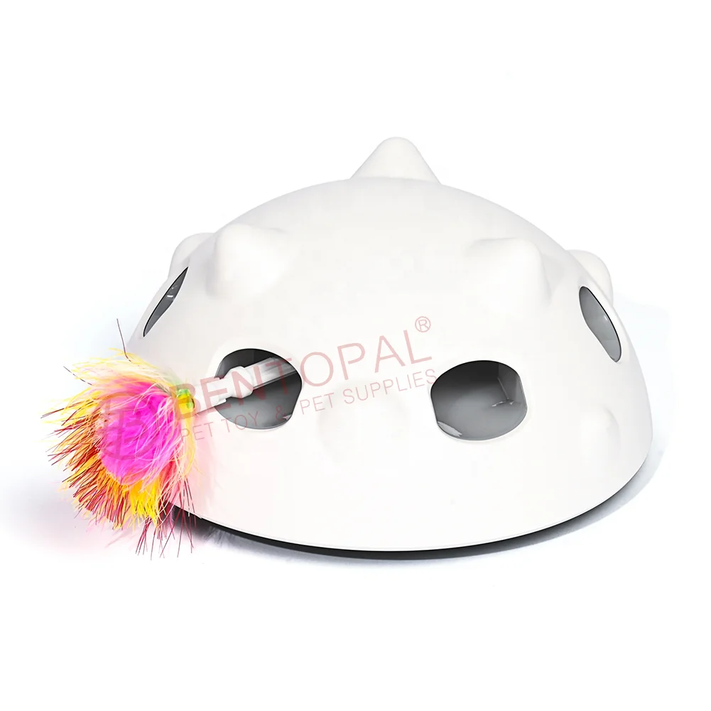 Interactive cat toys for indoor cats feather cat toy with 3 modes(slow mode/fast mode/moving mode)