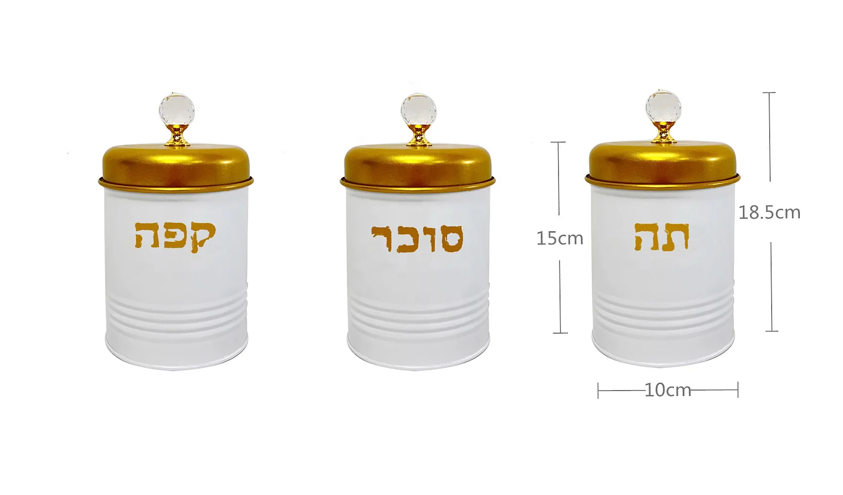 Israel Style Metal Bread box Food Storage Boxes & Bins Tea Coffee Sugar Canisters Sets For The Kitchen Steel Container Jars