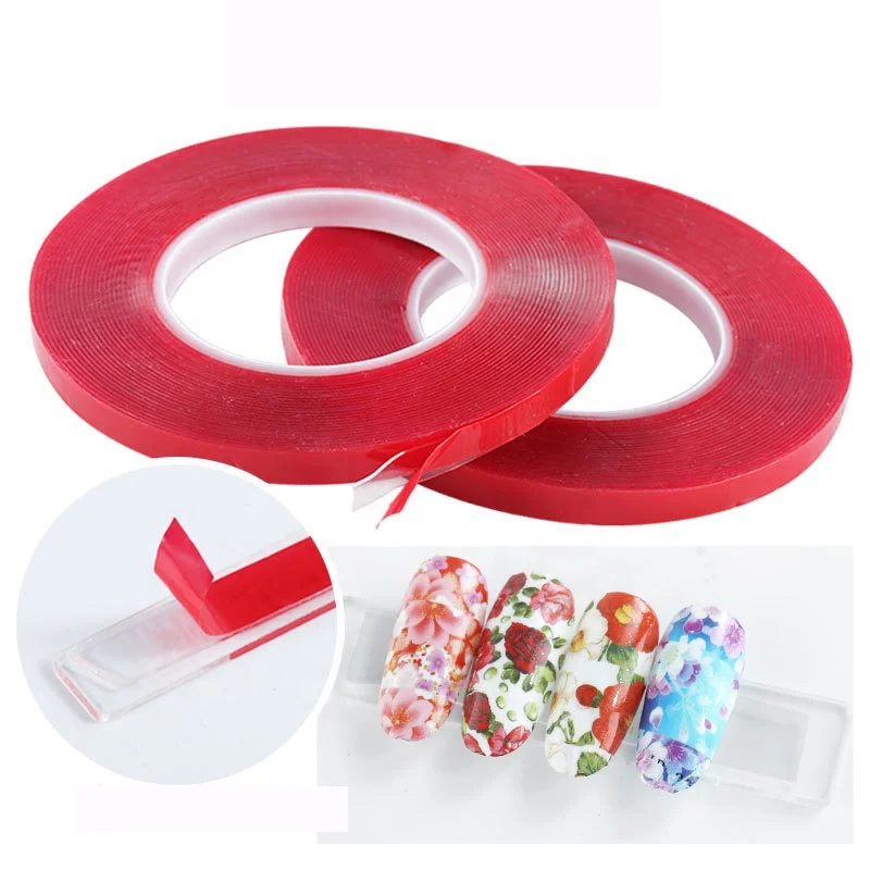 Crystal 2 side Adhesive Sticky Nail Art Tape Sticker for glue Nail Tips on Acrylic Display