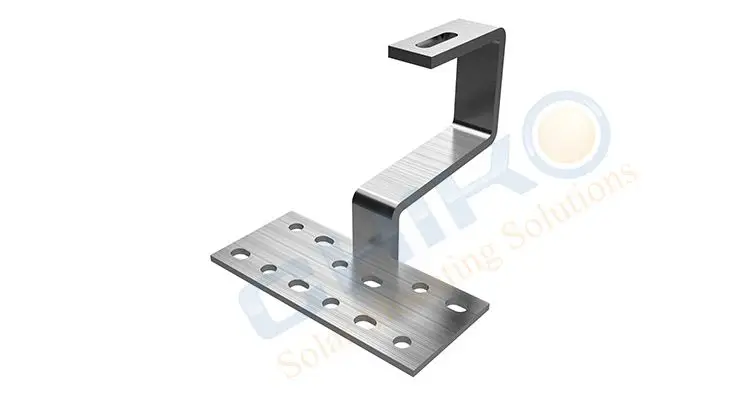 High efficient solar panel roof mounting steel structure for tile roof