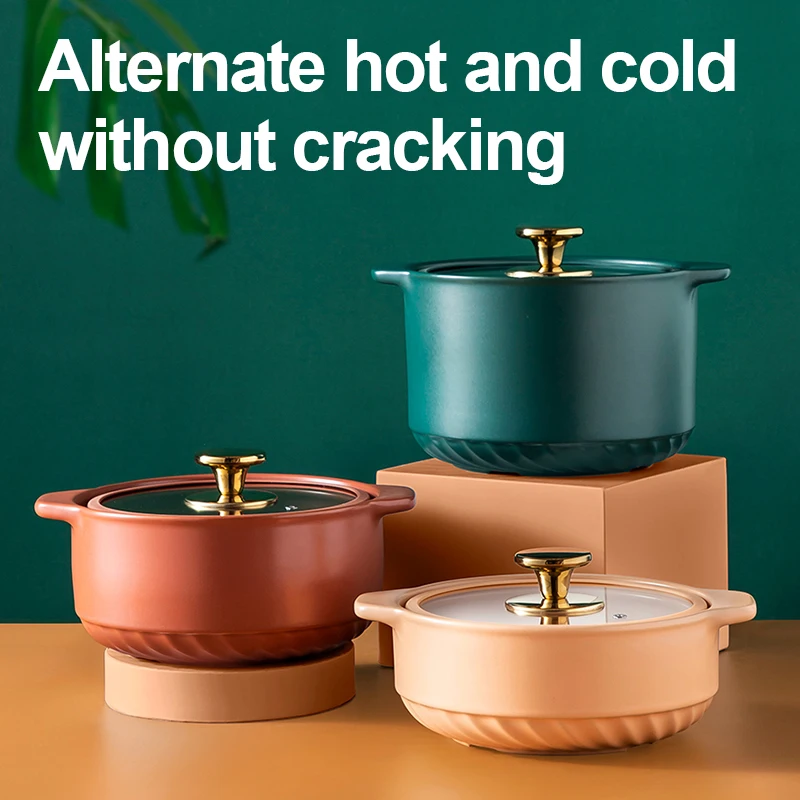 28cm 4L Two ears casserole Kitchen Tools Cooking Pots Cooking Casseroles with Lid