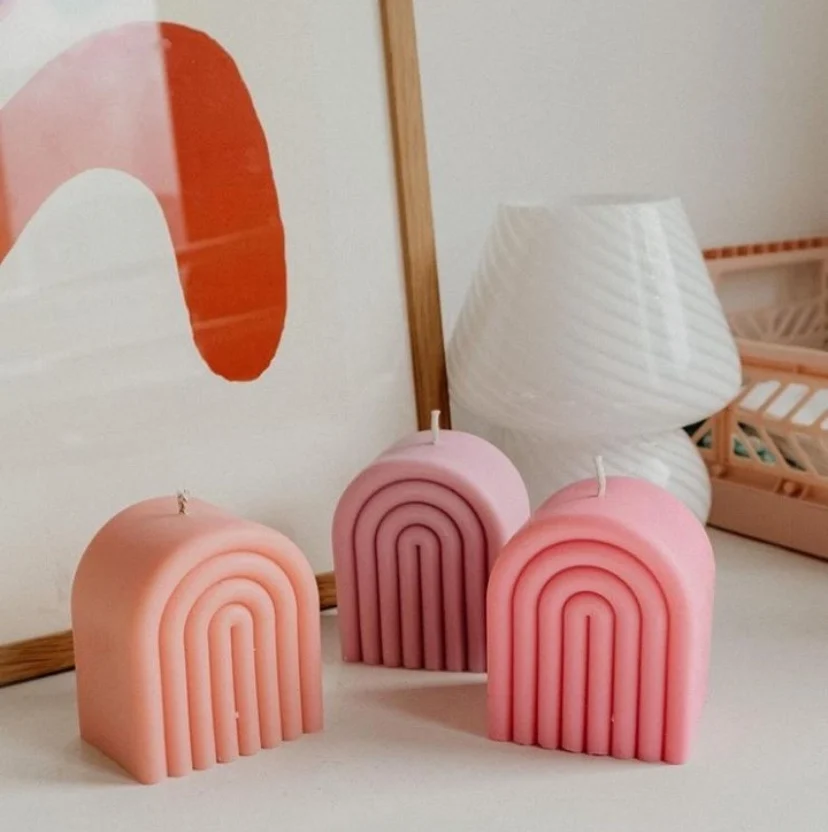 ZO144  Hot Selling Arch Bridge Candle Mold Silicone Rainbow Bridge Candle Mold DIY Handmade Semi Circular Arch Candle Mold