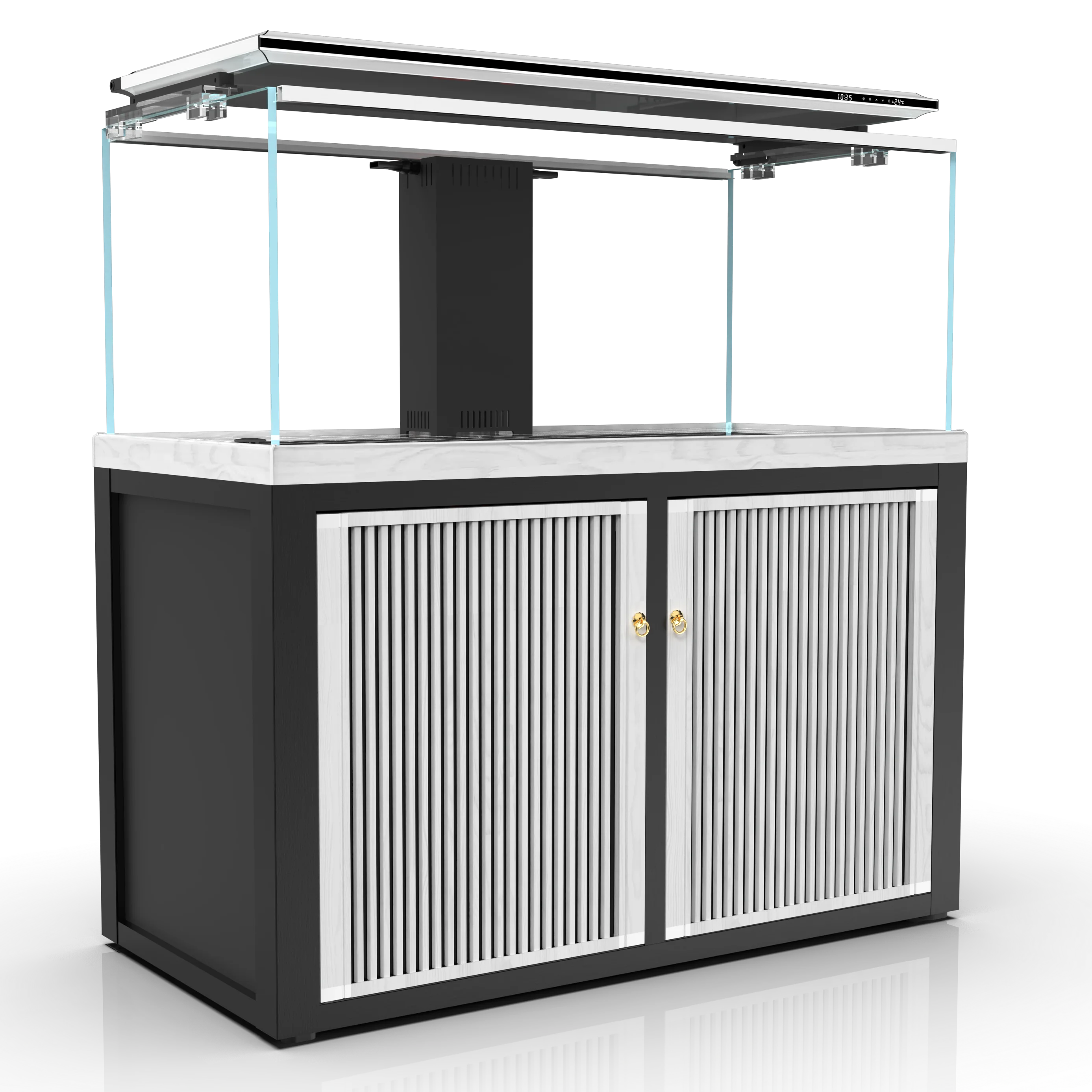 Customization different Sizes  frameless  White Glass Plant Landscape Aquarium Fish Tank Set