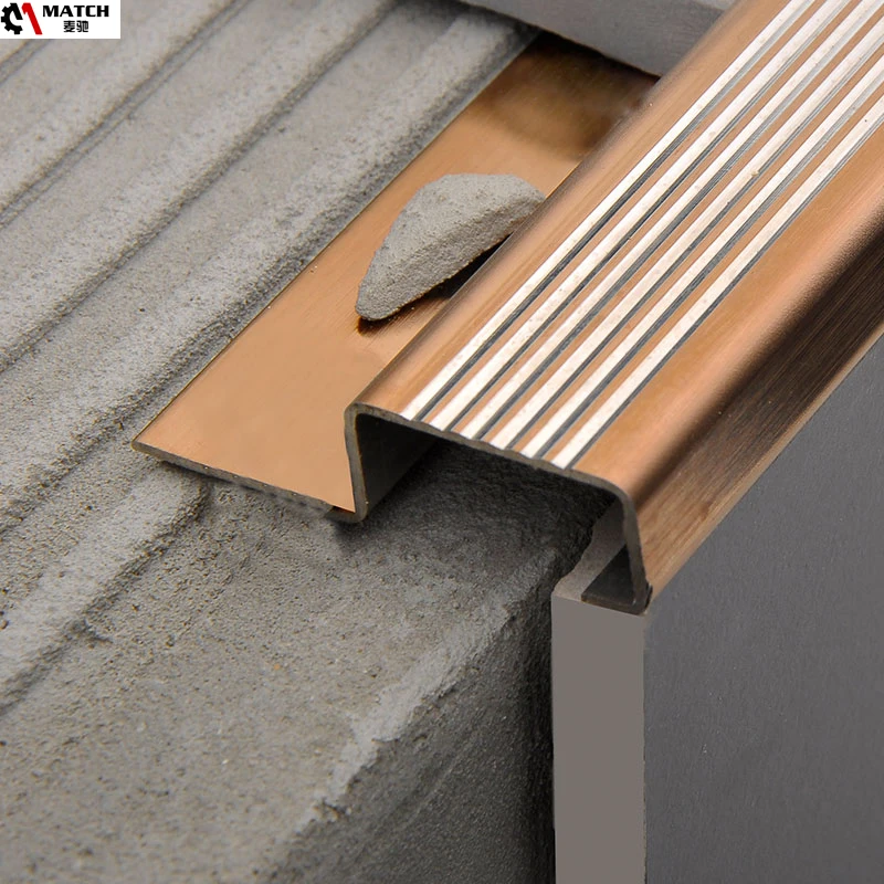 T Shape Edge Plastic Corners Stainless Steel Tile Trim