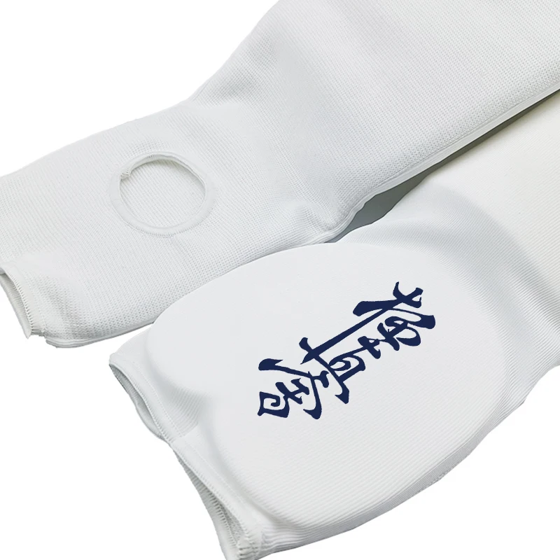 Elastic cloth shin Instep pads kickboxing men women kids kyokushin-kai training karate leg & foot protectors