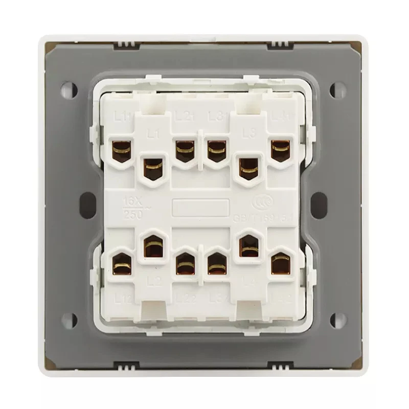 Новый дизайн, современный дизайн для дома и отеля, хорошо известный британский стандарт, Африканский, серый цвет, 1 комплект, 3 канала, Электрический настенный выключатель, розетка