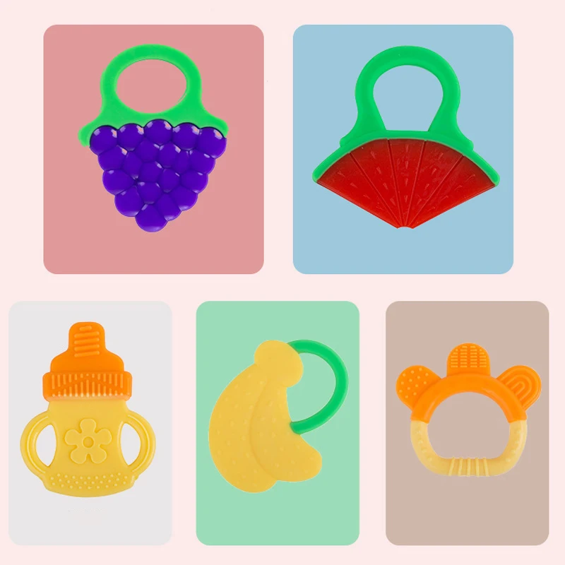 Wholesale Cute Cookie Teething Toys Silicone Infant Teething Brush Bpa Free Silicone Baby Teether