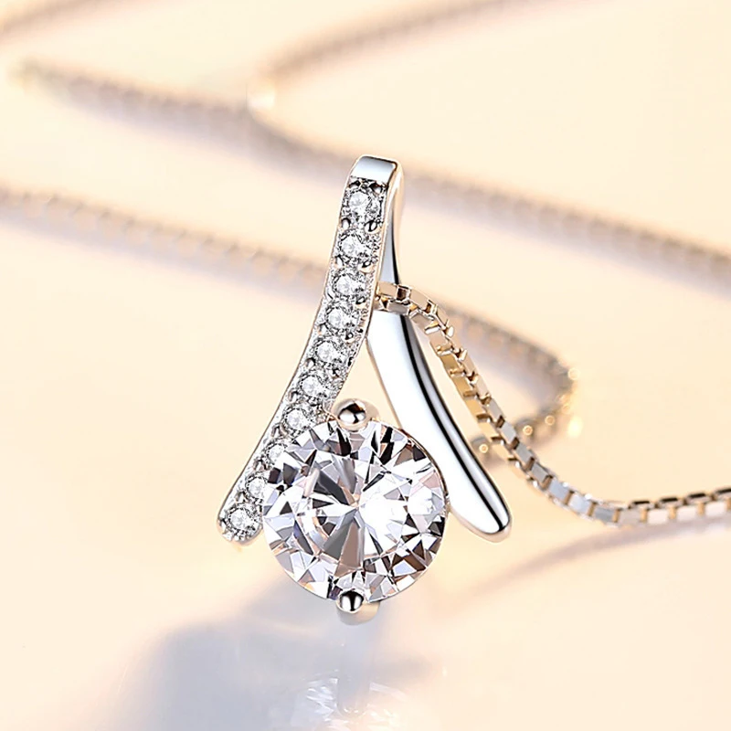 fashion jewelry pendants women 925 luxury zircon pendant dainty sterling silver pendants for necklace