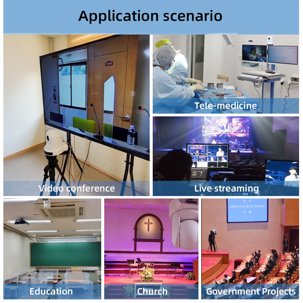 PTZ Conference Camera Video 10X Optional Zoom HD 1080P USB2.0 Classroom Tele Meeting Camera