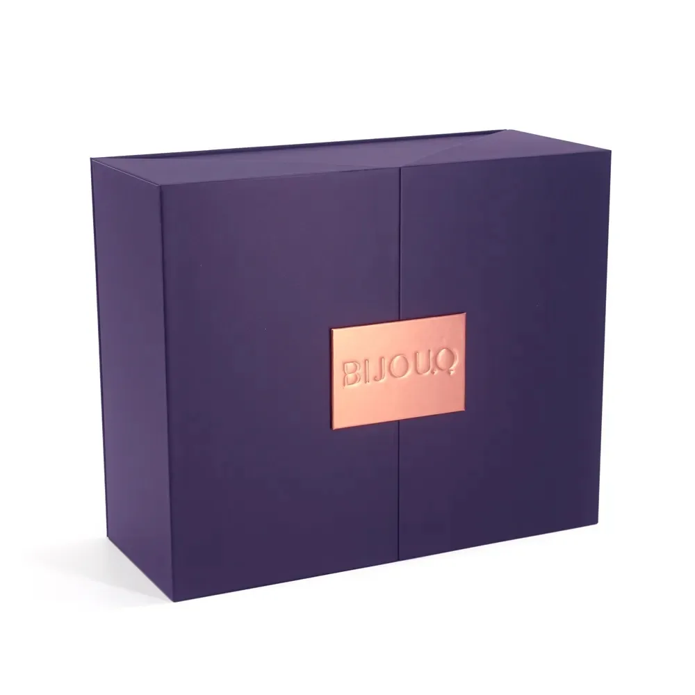 Hot Sale Luxury Custom Magnetic 2 Two Pieces Side Open Double Door Gift Packaging Box With Logo For Boutique Sunglasses & Keys